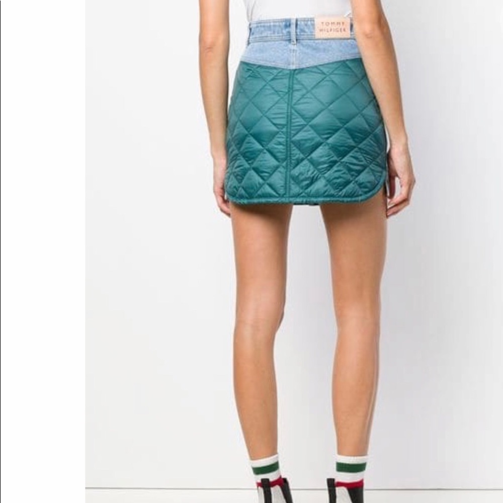 Women’s Tommy Hilfiger Quilted Panel Denim Skirt